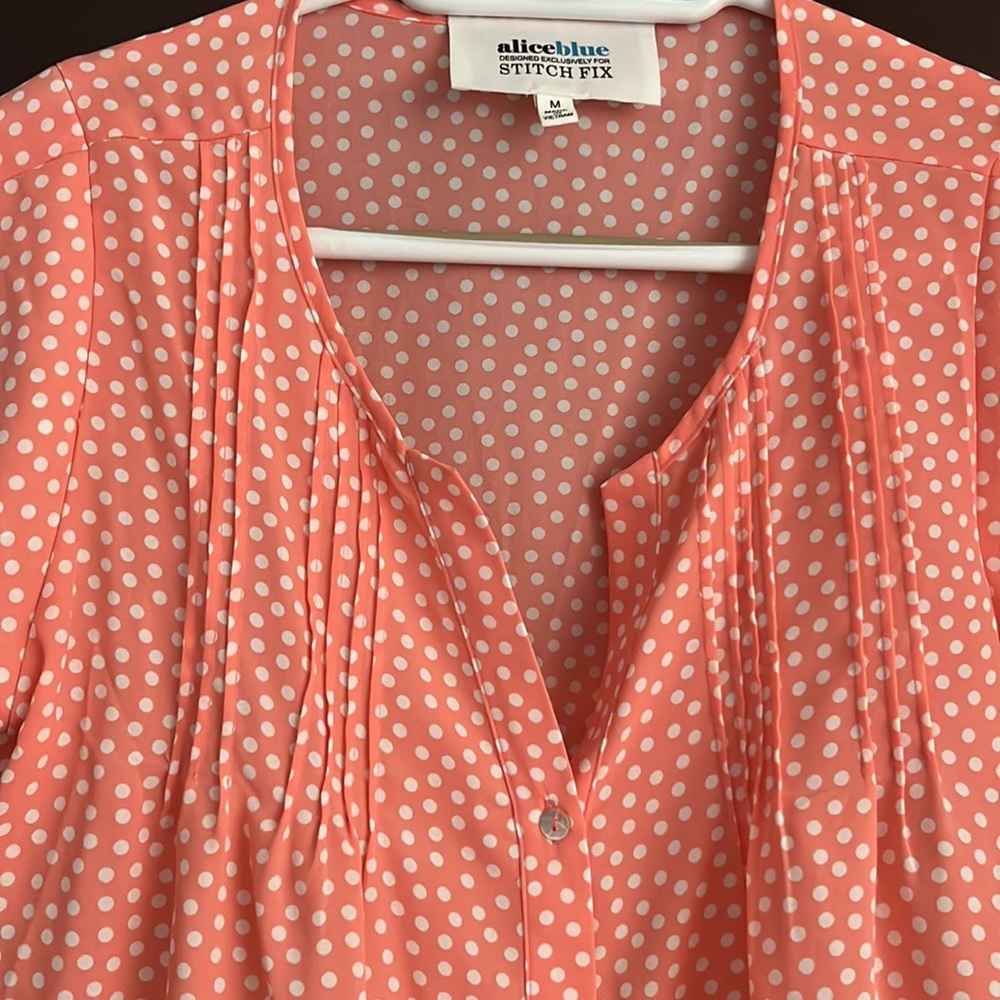 Alice Blue Majorca Button Down Blouse - Picture 4 of 12